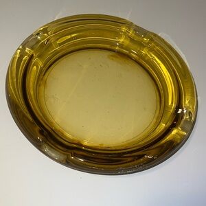 8” vintage glass ashtray